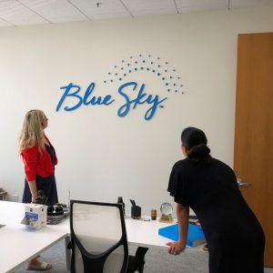 Conference Room Wall Logo Sign - Blue Sky