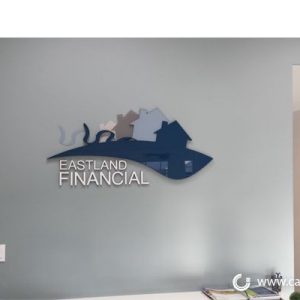 Logo Wall Lobby Sign - Eastland Financial