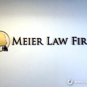Custom 3D Logo Wall Signage - Meier Law Firm