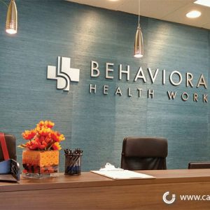 behavioral health works interior lobby sign orange county irvine