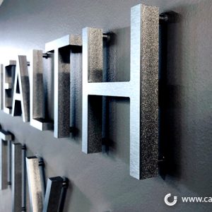 brushed aluminum lobby signs in orange county ca health