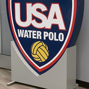 freestanding usa water polo sign in irvine ca call 949 748 1070 today for your own custom made free standing sign