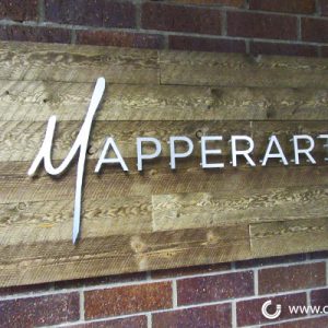 mapperarti exterior brushed silver sign in orange county newport beach