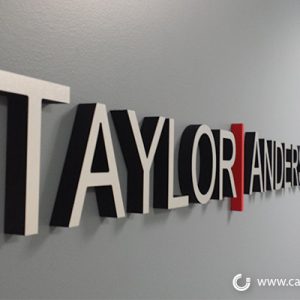taylor anderson lobby sign